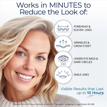 Instant Eye Firming Serum - Instantly Visibly Reduces Under-Eye Bags, Wrinkles, Dark Circles, Fine Lines, and Crow's Feet. Anti-Aging and Anti-Wrinkle Treatment for Full Face Size Tube.