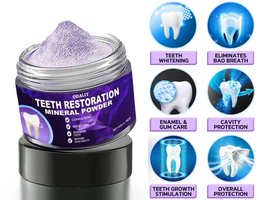 🌿Flash Sale - ODALIT™ Teeth Restoration Mineral Powder🦷(ADA recommended)👩‍⚕️(Treats periodontitis and mouth ulcers, prevents tooth loss, and repairs gum recession)