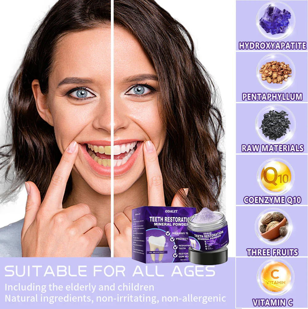 🌿Flash Sale - ODALIT™ Teeth Restoration Mineral Powder🦷(ADA recommended)👩‍⚕️(Treats periodontitis and mouth ulcers, prevents tooth loss, and repairs gum recession)